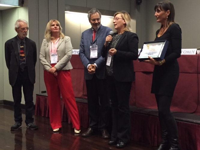 Premio Prodotto Formativo 2015 - Annuncio 'menzione' a Irene Revelant, Business Voice
